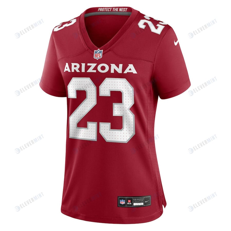 Corey Clement 23 Arizona Cardinals Women Team Game Jersey - Cardinal