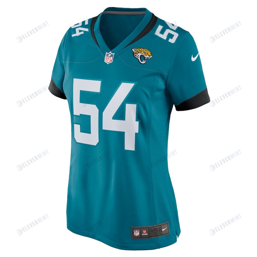 DJ Coleman 54 Jacksonville Jaguars Women Game Jersey - Teal