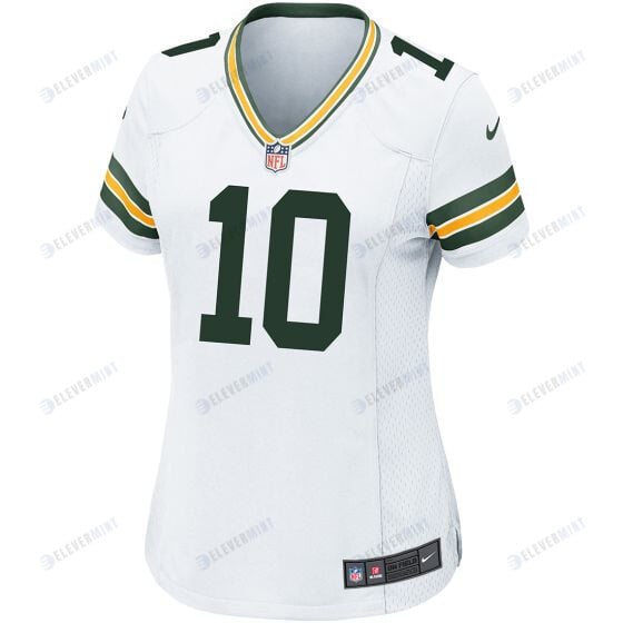 Jordan Love 10 Green Bay Packers Women Away Game Jersey - White