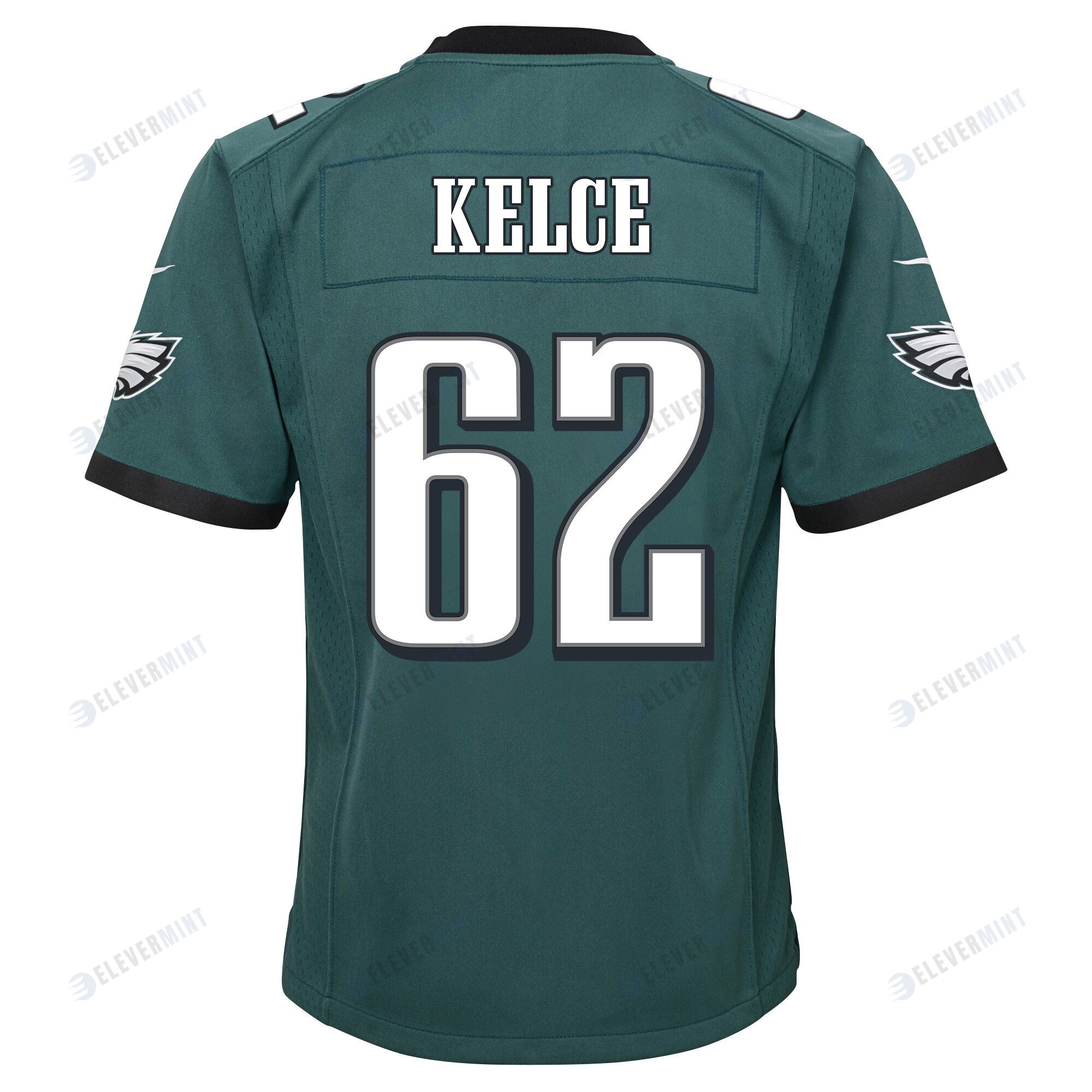 Jason Kelce 62 Philadelphia Eagles Super Bowl LVII Champions 2 Stars 2 Stars Youth Game Jersey - Black