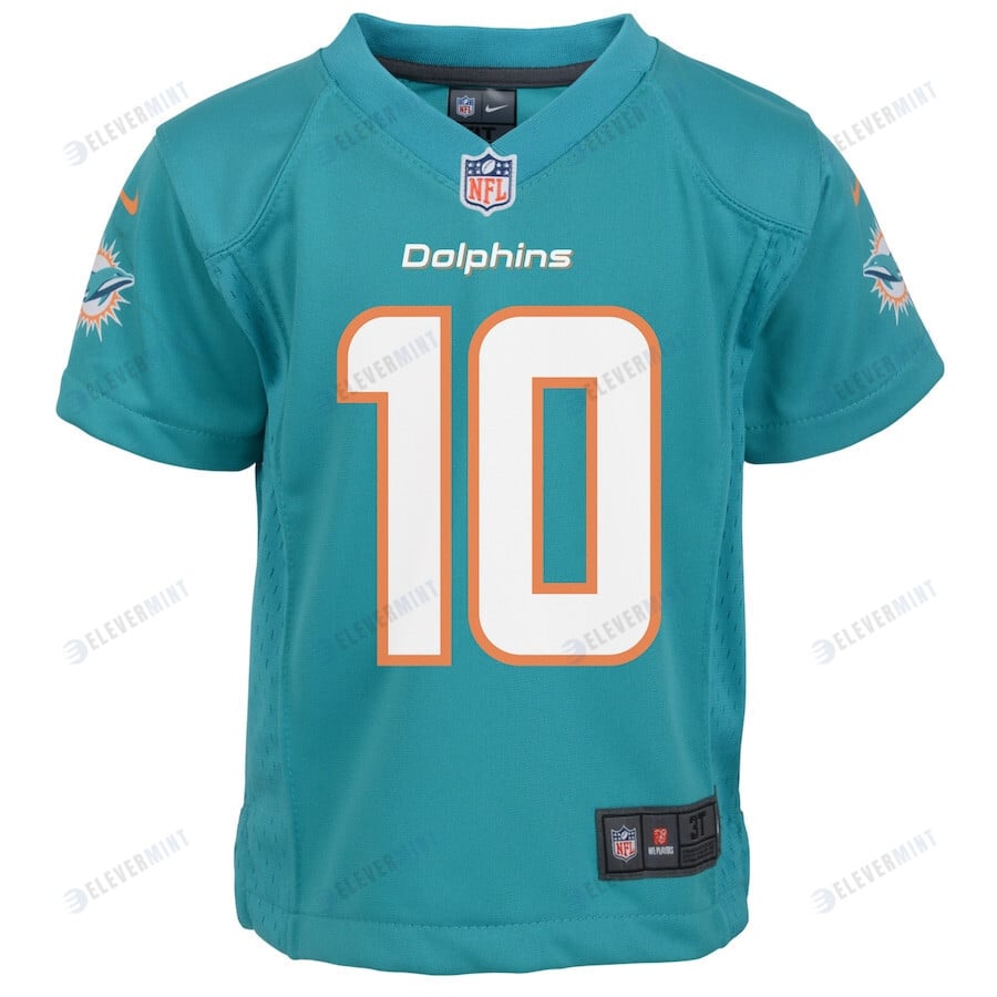 Tyreek Hill 10 Miami Dolphins Toddler Game Jersey - Aqua