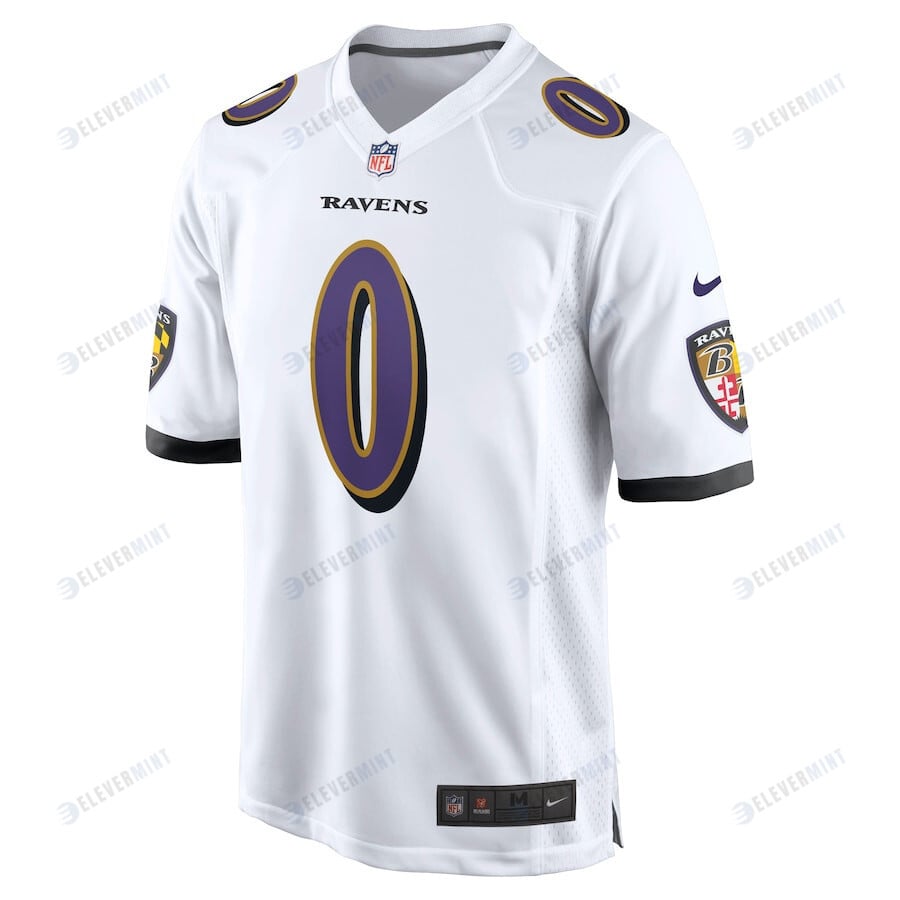 Roquan Smith 0 Baltimore Ravens Game Men Jersey - White