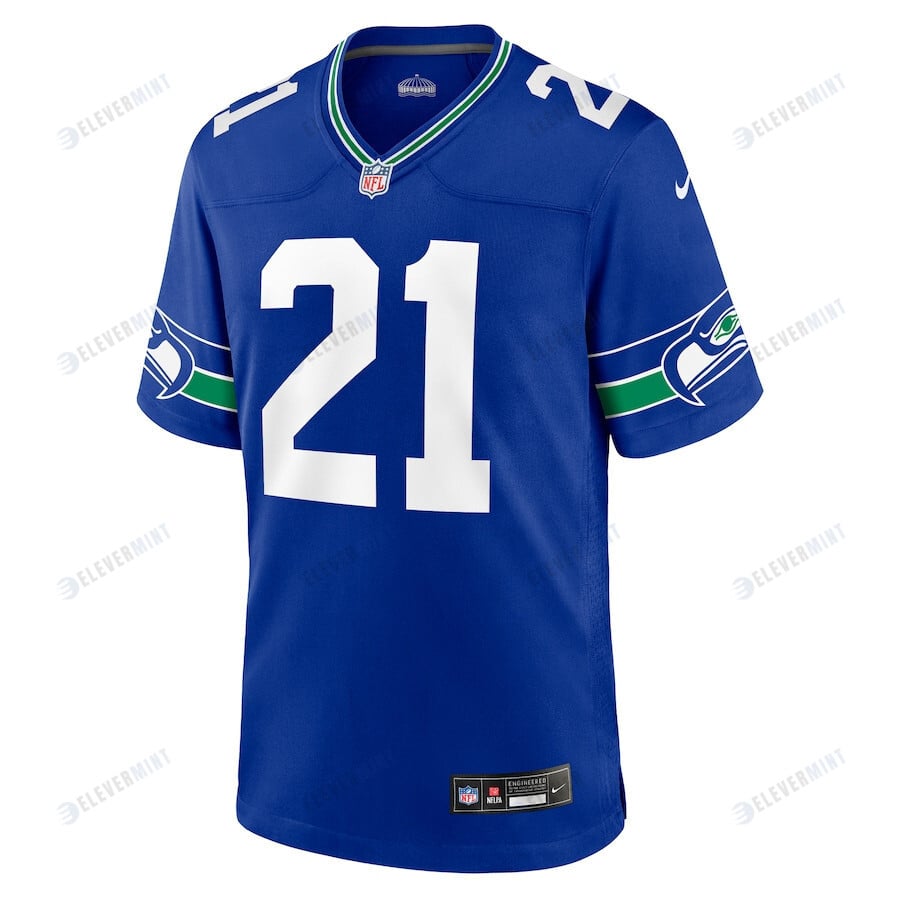 Devon Witherspoon 21 Seattle Seahawks Throwback Player Game Men Jersey - Royal
