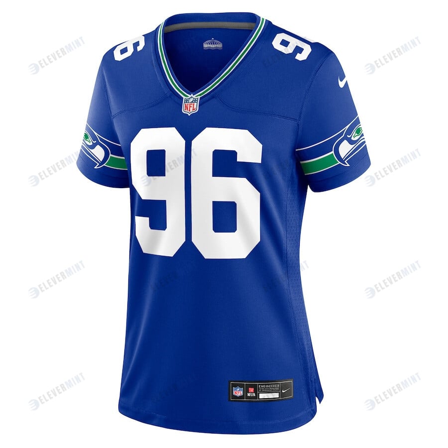 Cortez Kennedy 96 Seattle Seahawks Women's Throwback Player Game Jersey - Royal