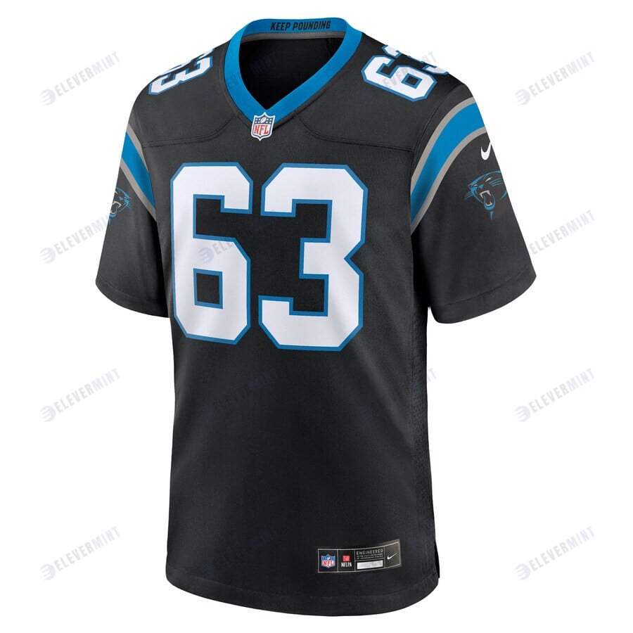 Austin Corbett 63 Carolina Panthers Team Game Men Jersey - Black
