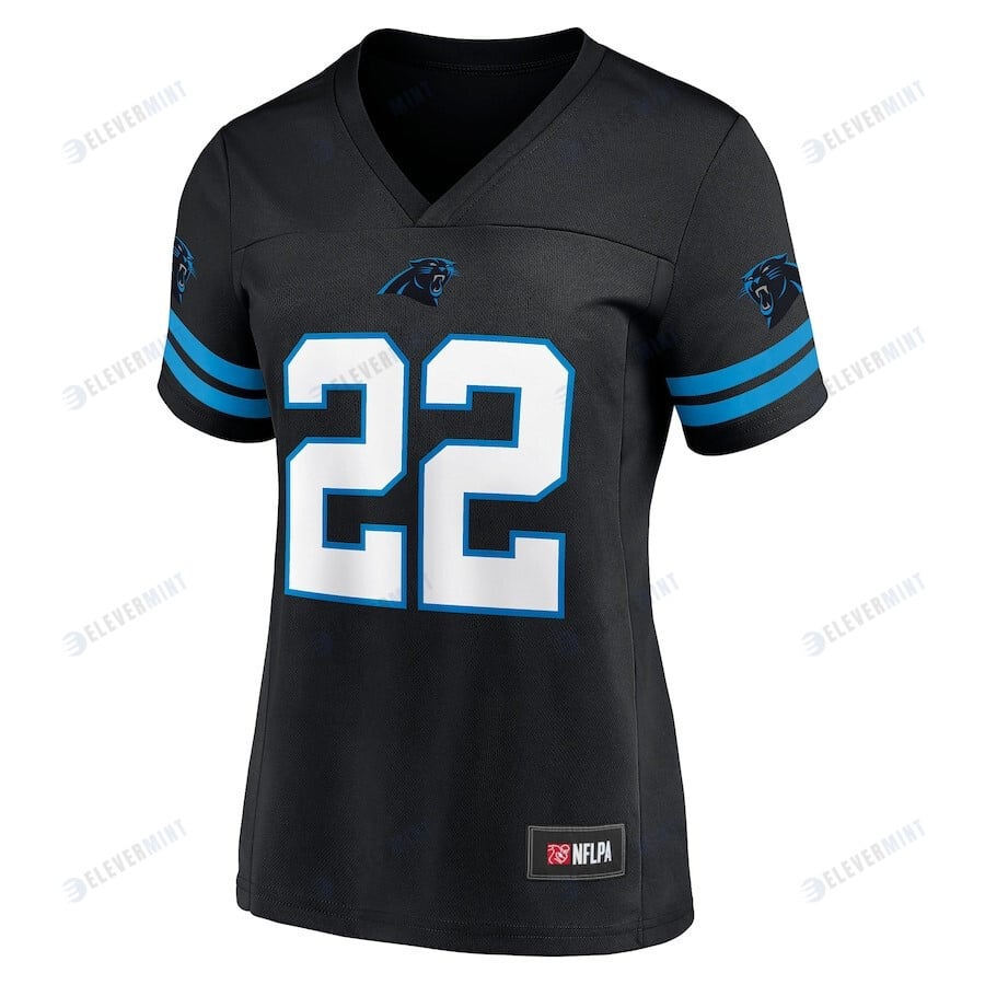 Christian McCaffrey 22 Carolina Panthers Women's Game Time Player Jersey - Black