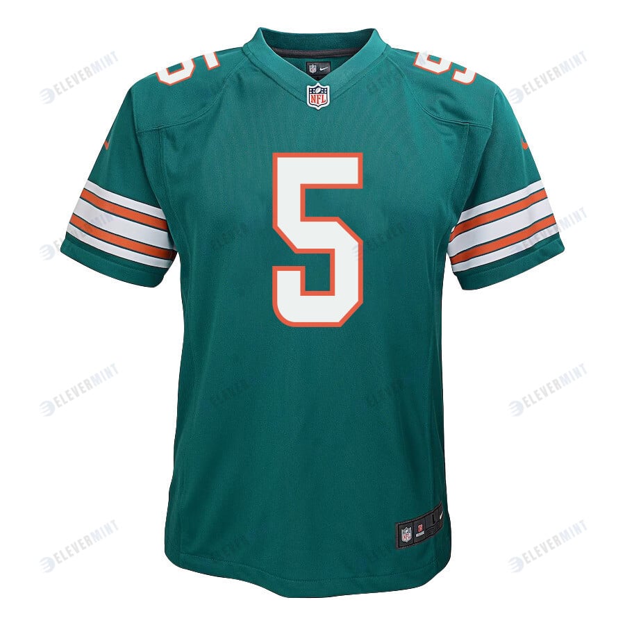 Jalen Ramsey 5 Miami Dolphins Alternate Game Youth Jersey - Aqua