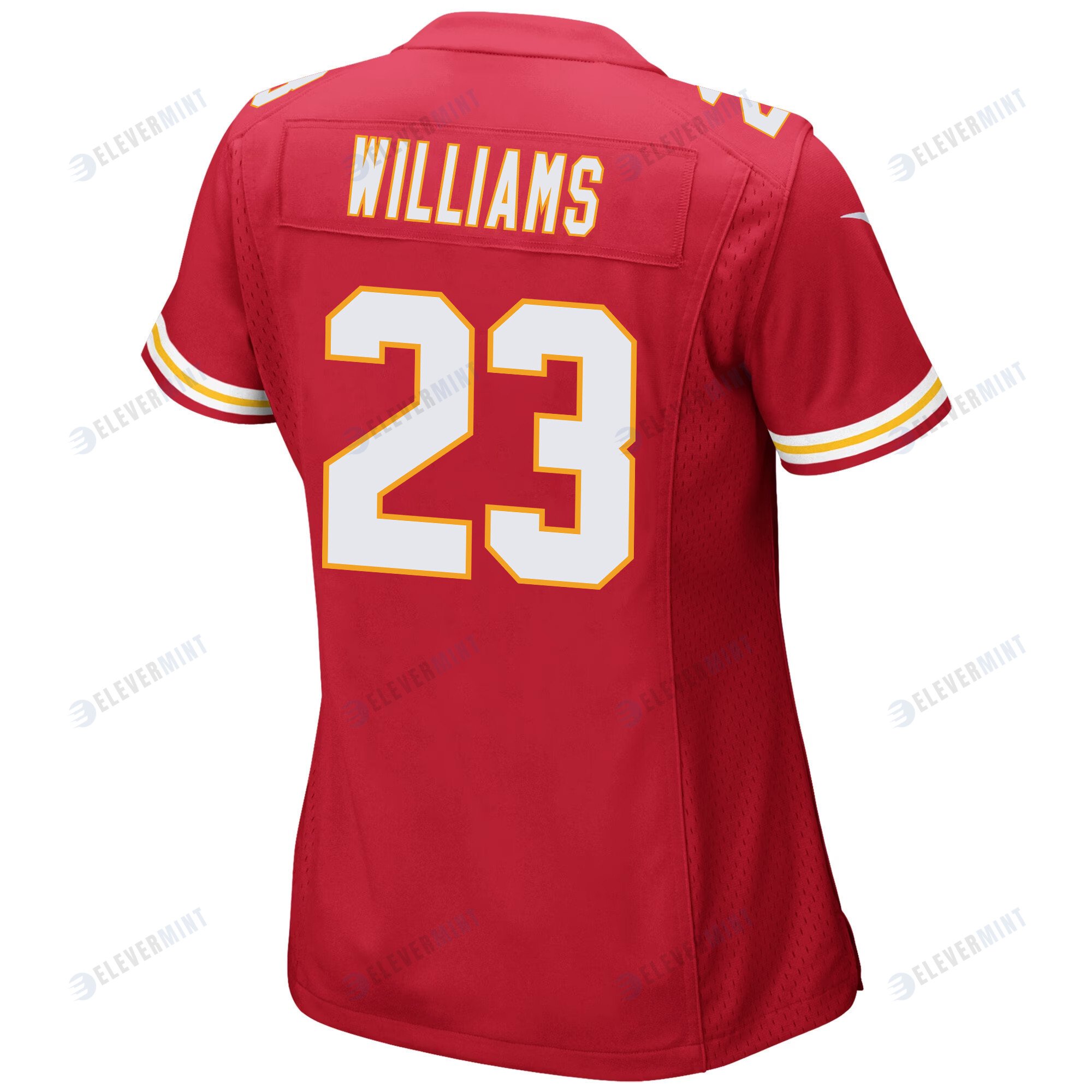 Joshua Williams 23 Kansas City Chiefs Super Bowl LVII Champions 3 Stars Women Game Jersey - Red