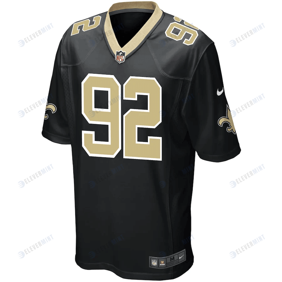 Marcus Davenport 92 New Orleans Saints Game Player Jersey - Black