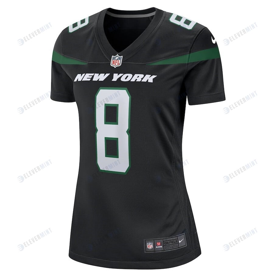 Aaron Rodgers 8 New York Jets Women's Game Jersey - Black