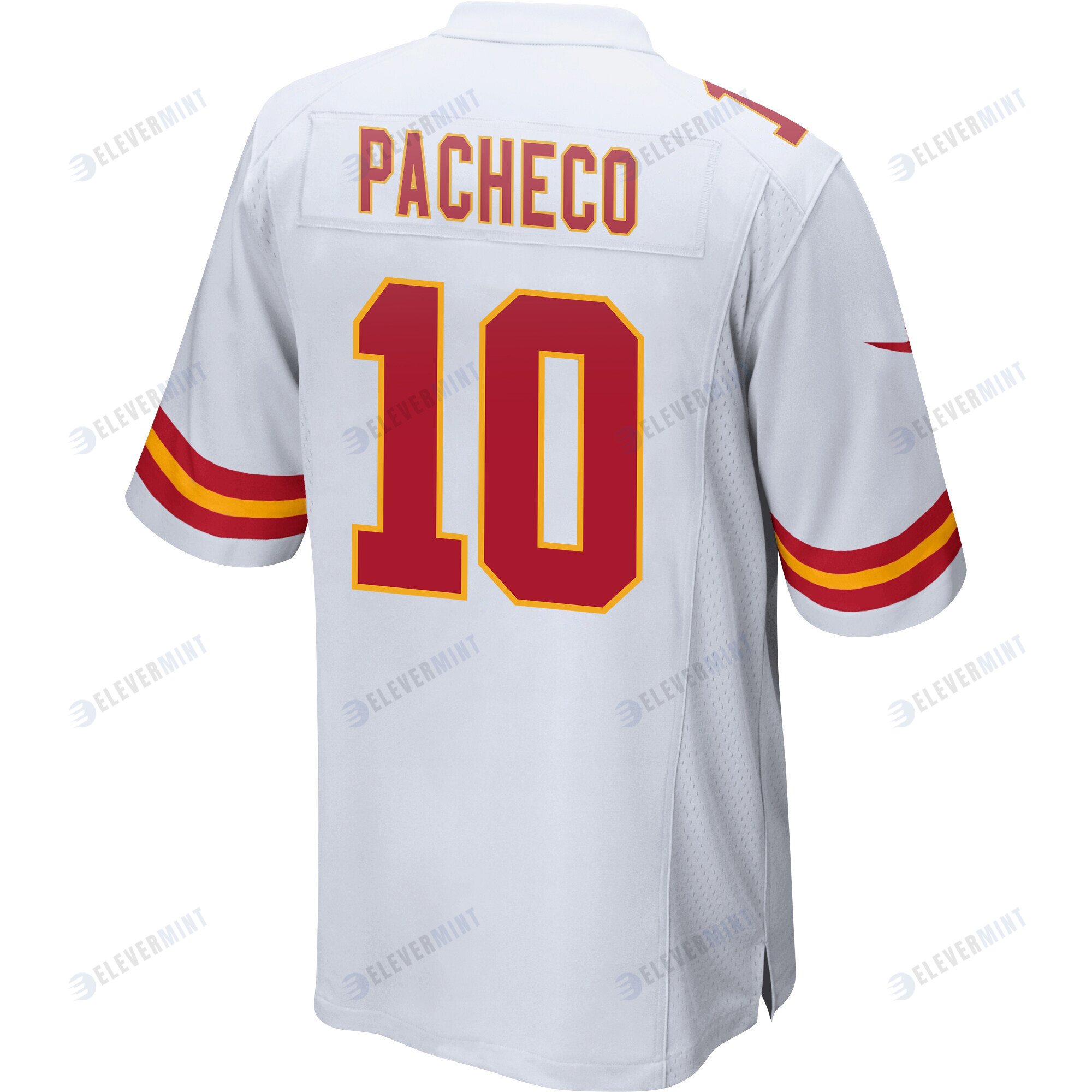 Isiah Pacheco 10 Kansas City Chiefs Super Bowl LVII Champions Men Game Jersey - White