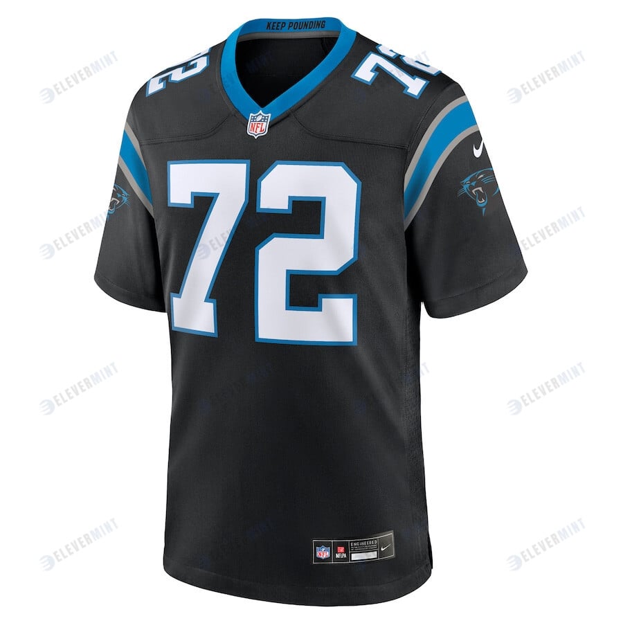 Taylor Moton 72 Carolina Panthers Team Game Men Jersey - Black