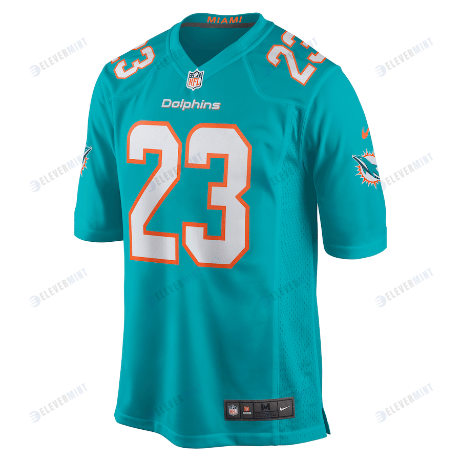 Jeff Wilson Jr. 23 Miami Dolphins Game Player Jersey - Aqua