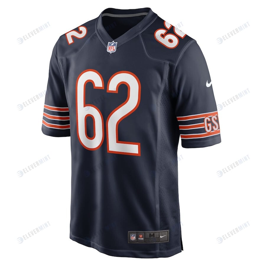 Lucas Patrick 62 Chicago Bears Men Game Jersey - Navy