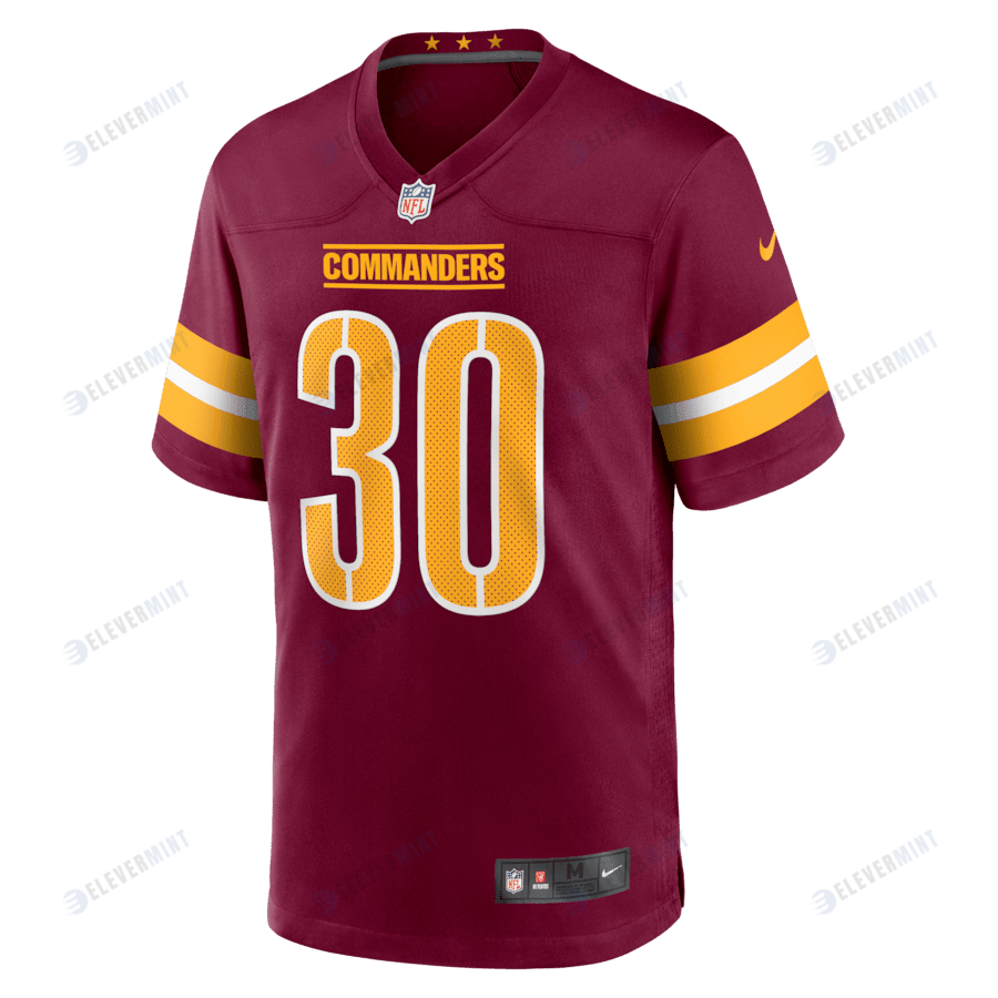 Joshua Kalu 30 Washington Commanders Game Men Jersey - Burgundy