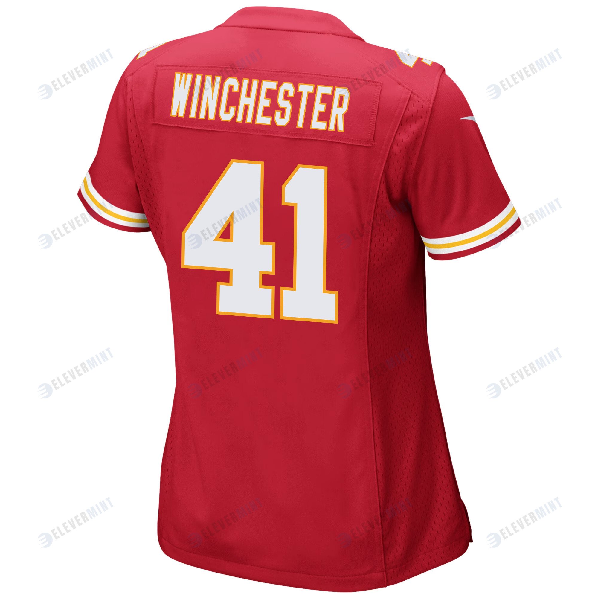 James Winchester 41 Kansas City Chiefs Super Bowl LVII Champions 3 Stars Women Game Jersey - Red