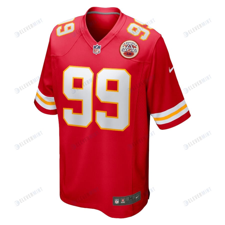Khalen Saunders 99 Kansas City Chiefs Game Jersey - Red