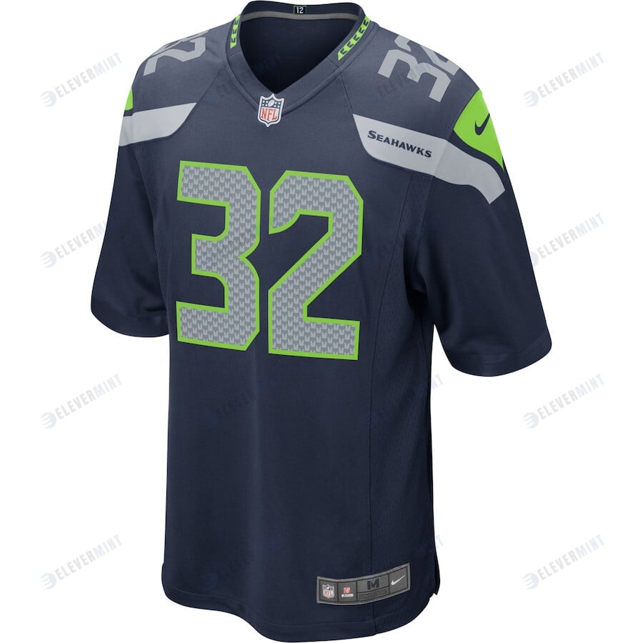 Chris Carson 32 Seattle Seahawks Men Game Jersey - Navy