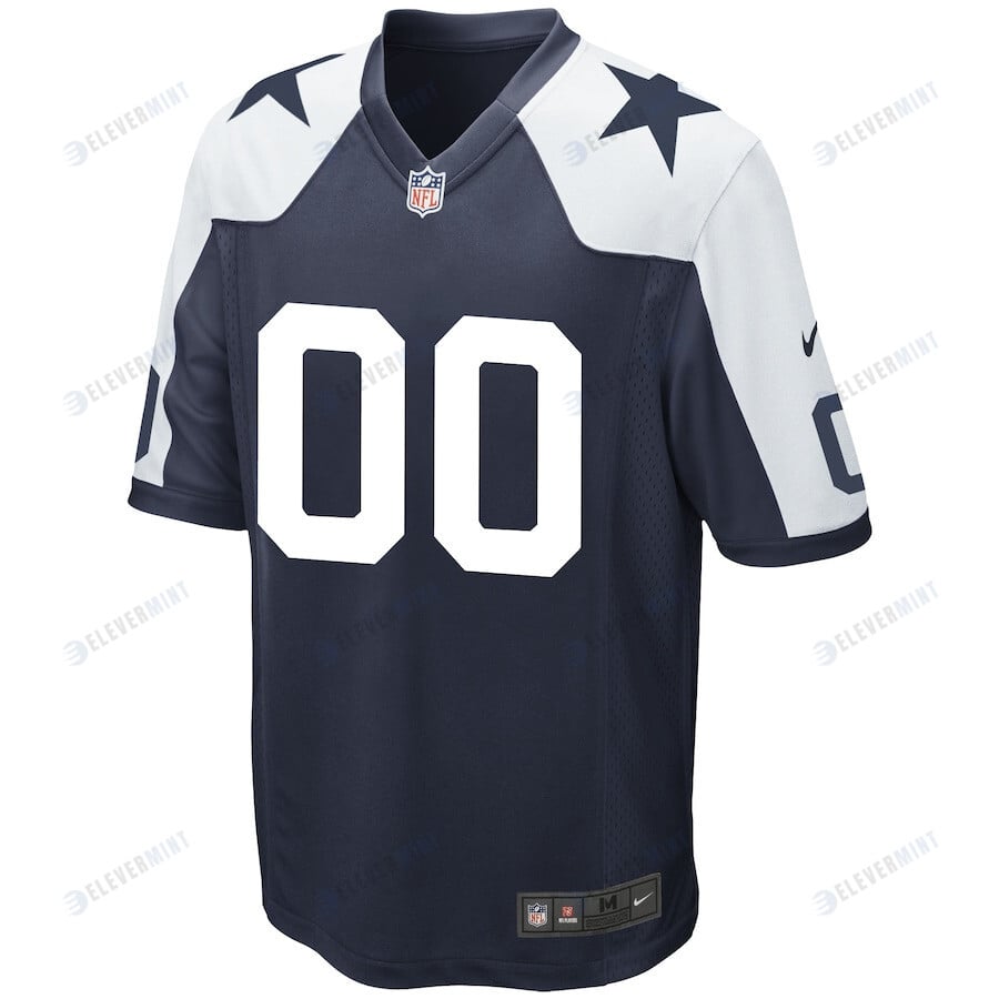 Dallas Cowboys Alternate Custom 00 Game Jersey - Navy