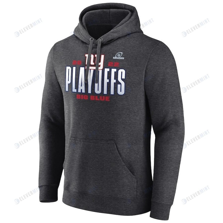 New York Giants 2022 NFL Playoffs Our Time Pullover Hoodie - Charcoal