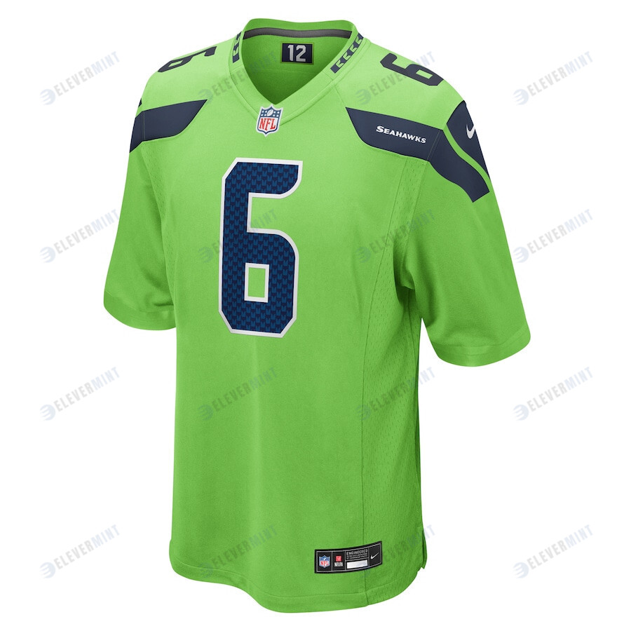 Quandre Diggs 6 Seattle Seahawks Game Men Jersey - Neon Green