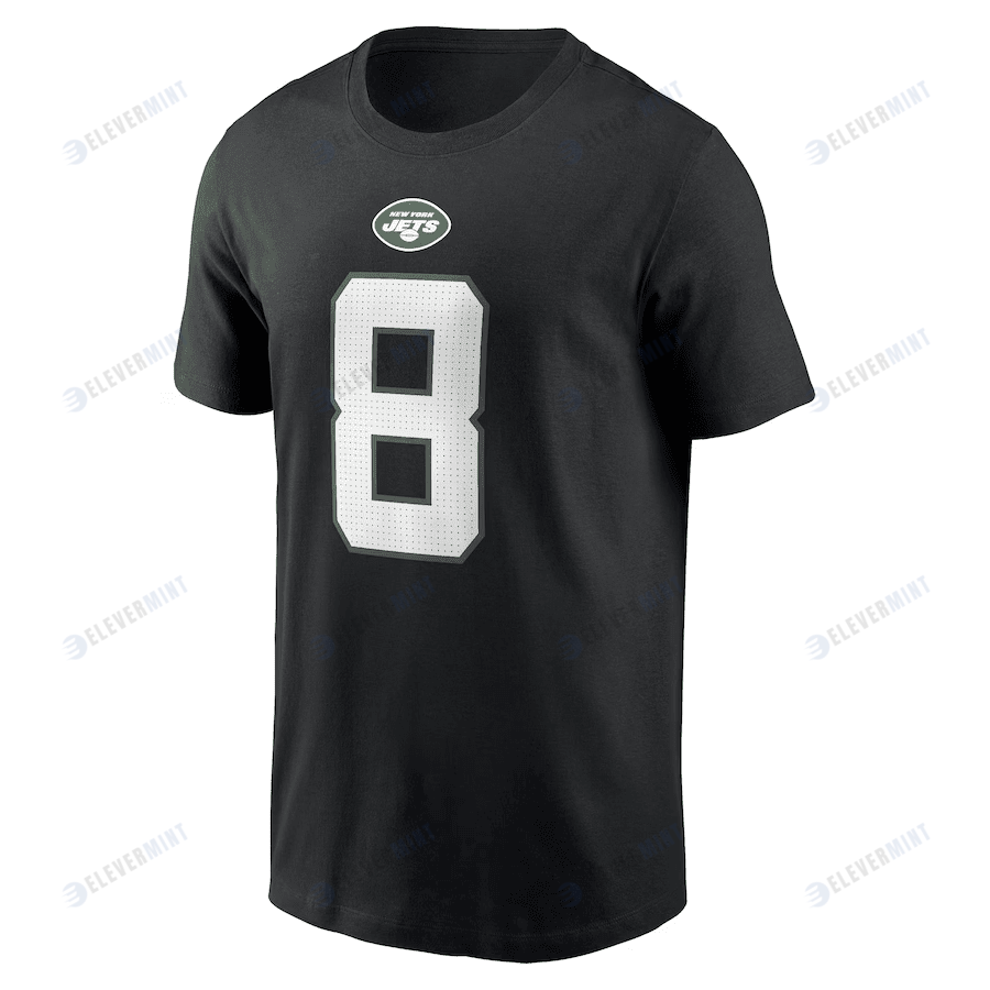 Aaron Rodgers 8 New York Jets T-Shirt - Men Black