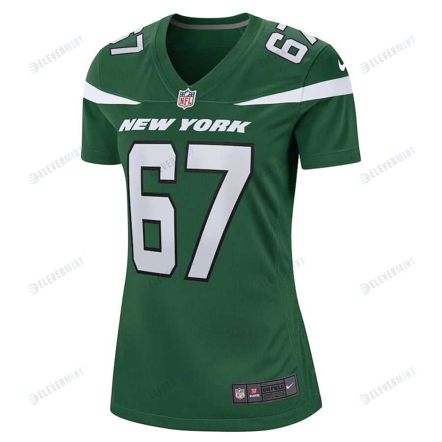 Carter Warren 67 New York Jets Women Game Jersey - Gotham Green