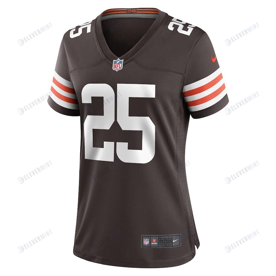 Kahlef Hailassie 25 Cleveland Browns Women's Game Player Jersey - Brown