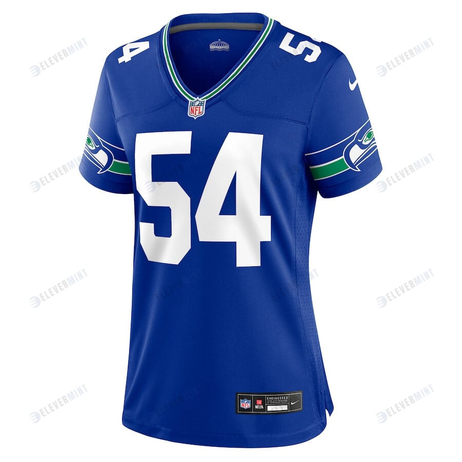 Bobby Wagner 54 Seattle Seahawks Women's Throwback Player Game Jersey - Royal