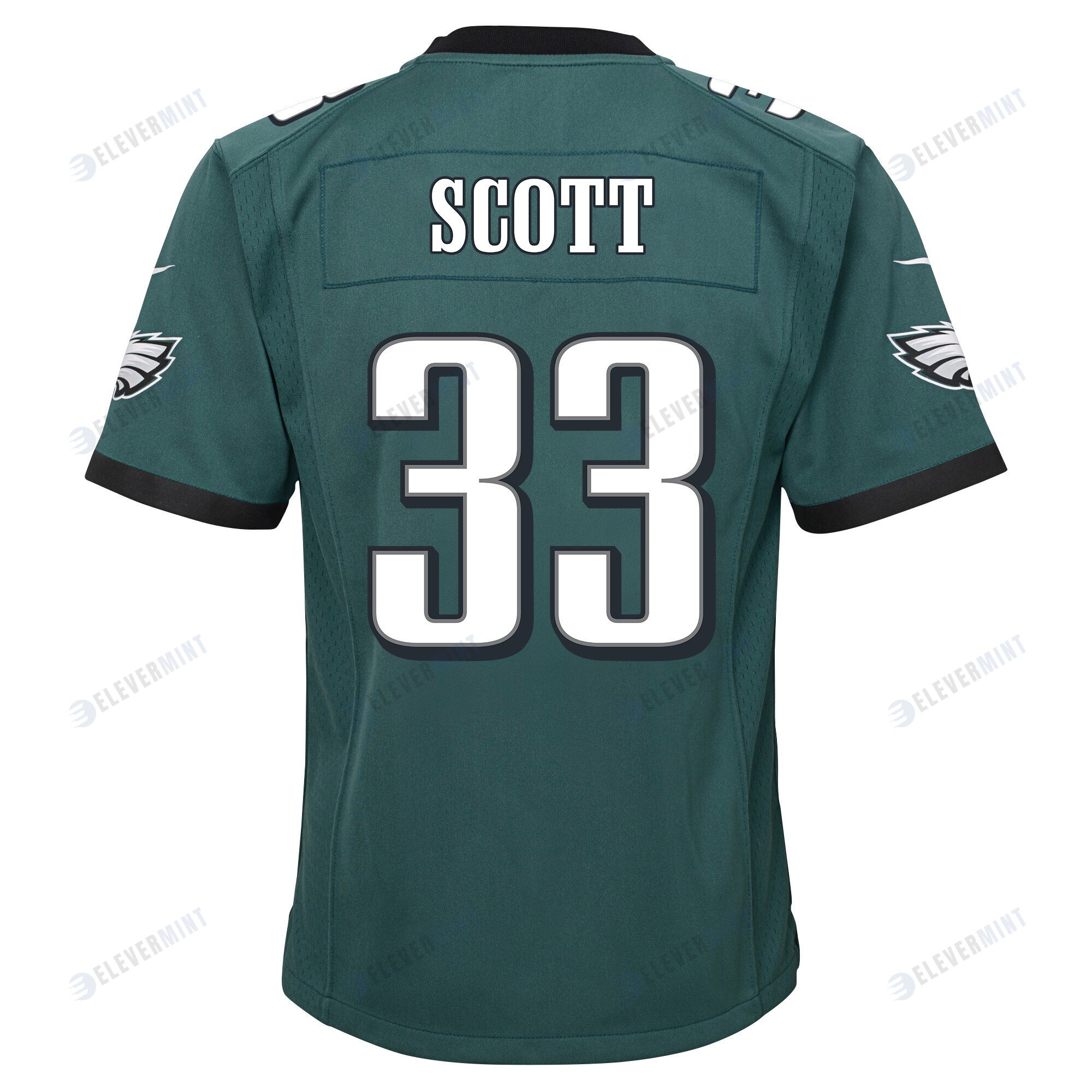 Josiah Scott 33 Philadelphia Eagles Super Bowl LVII Champions 2 Stars 2 Stars Youth Game Jersey - Black