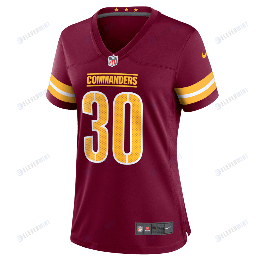 Joshua Kalu 30 Washington Commanders Women's Game Jersey - Burgundy