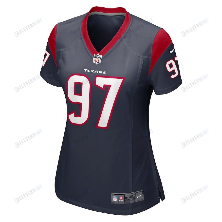 Hassan Ridgeway 97 Houston Texans Women's Game Player Jersey - Navy