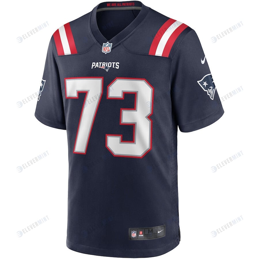 John Hannah 73 New England Patriots Men Game Retired Jersey - Navy