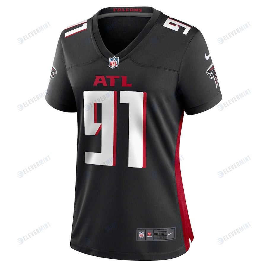 Demone Harris 91 Atlanta Falcons Women Game Jersey - Black