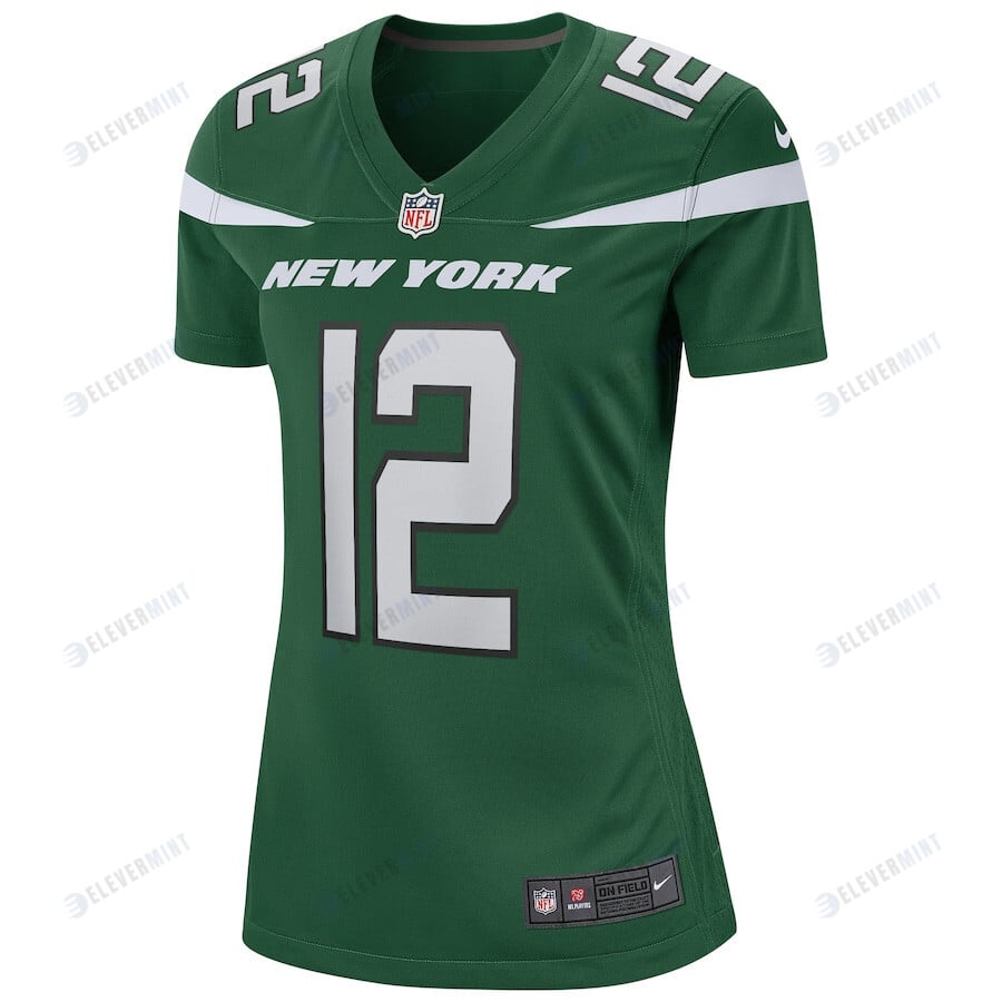 Joe Namath 12 New York Jets Women Game Retired Jersey - Gotham Green