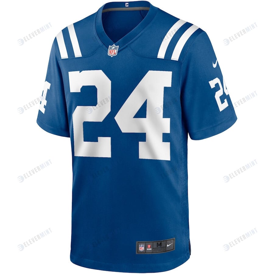 Lenny Moore 24 Indianapolis Colts Men Team Game Jersey - Royal