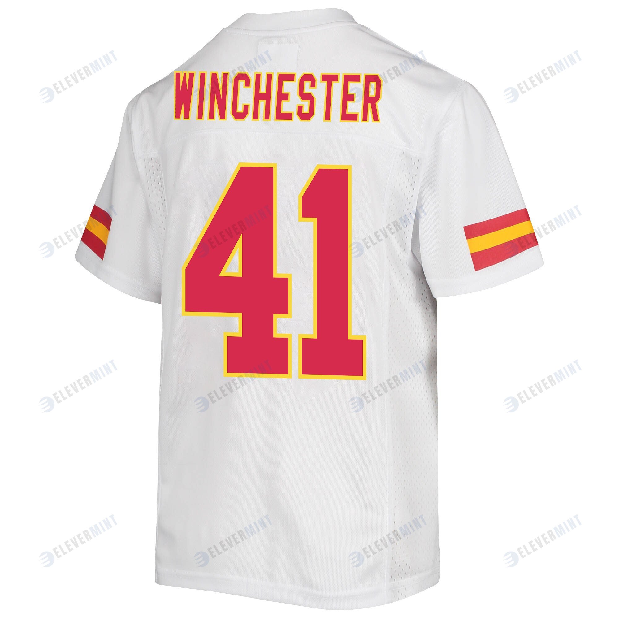 James Winchester 41 Kansas City Chiefs Super Bowl LVII Champions Youth Game Jersey - White