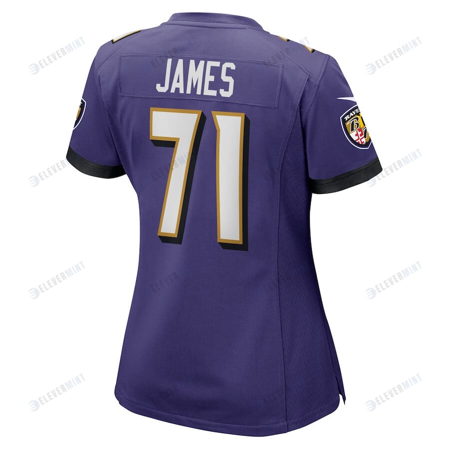 Ja'Wuan James 71 Baltimore Ravens Women's Player Game Jersey - Purple