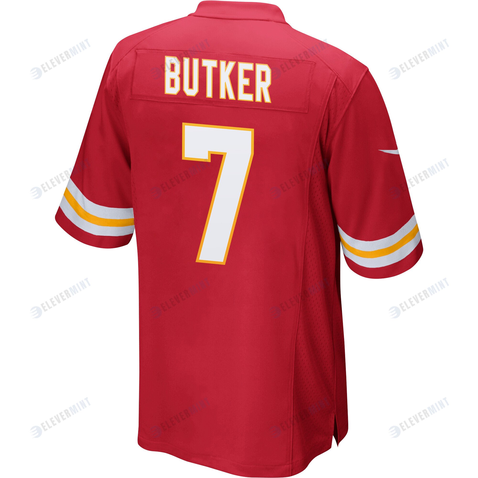 Harrison Butker 7 Kansas City Chiefs Super Bowl LVII Champions Men Game Jersey - Red