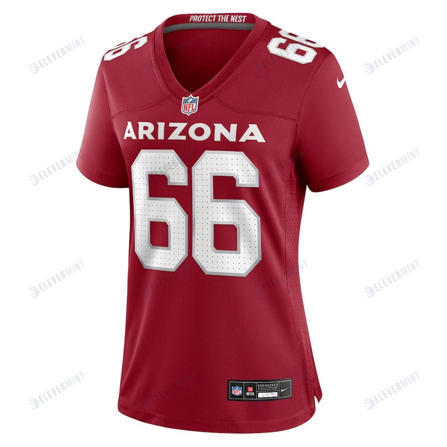 Jackson Barton 66 Arizona Cardinals Women Team Game Jersey - Cardinal
