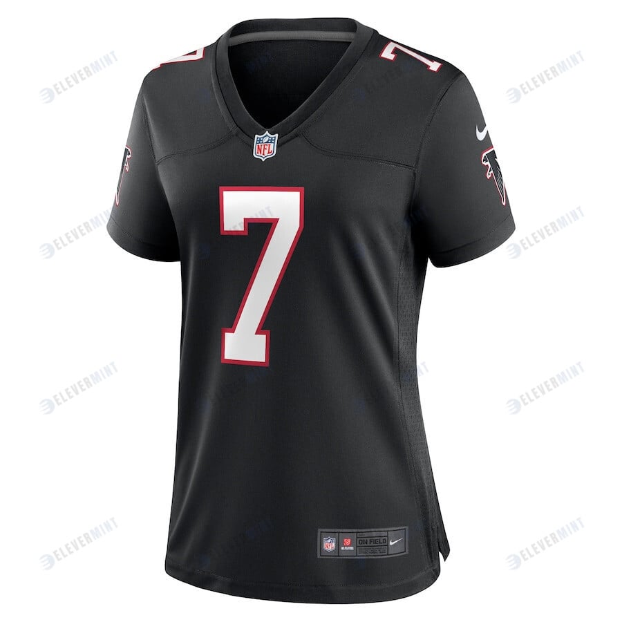 Bijan Robinson 7 Atlanta Falcons Women Alternate Game Jersey - Black