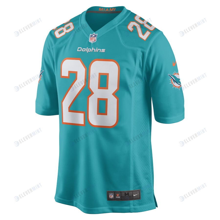 Kader Kohou 28 Miami Dolphins Men Game Jersey - Aqua