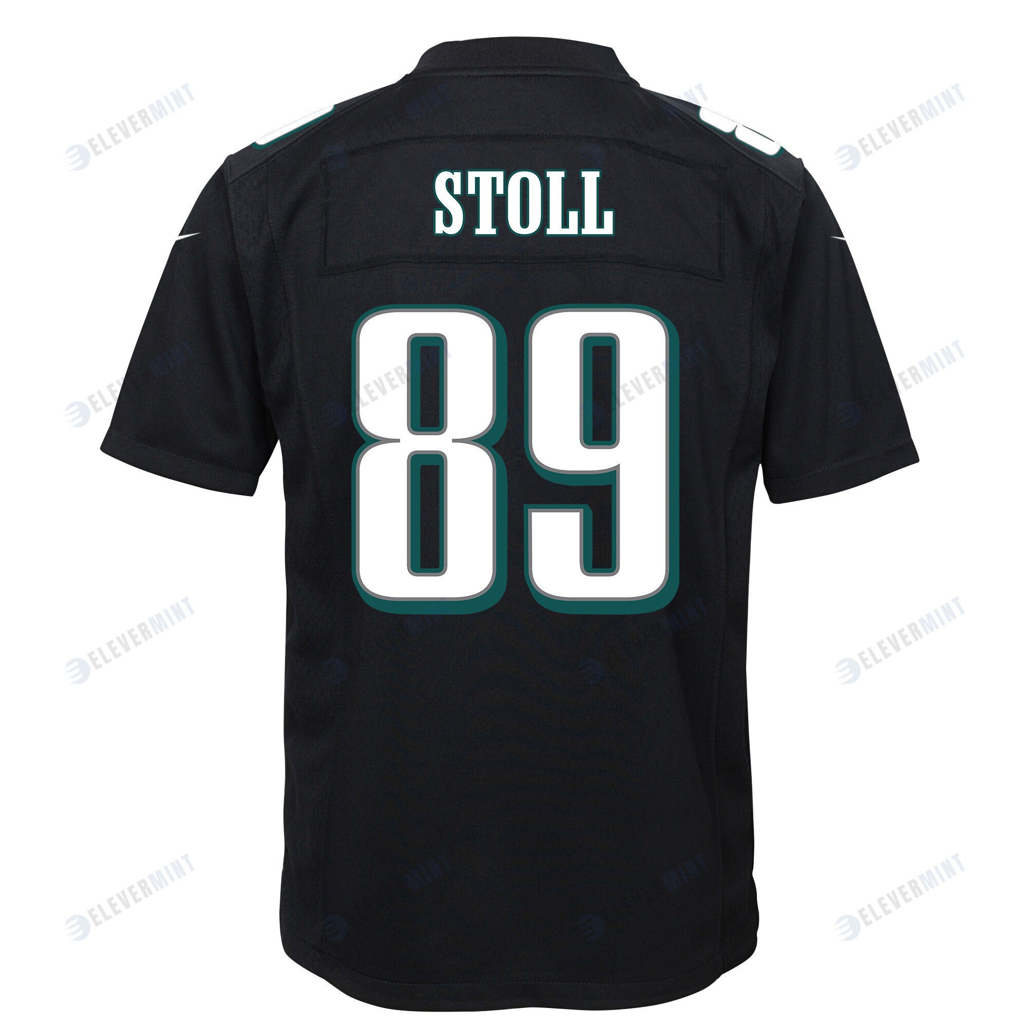 Jack Stoll 89 Philadelphia Eagles Super Bowl LVII Champions 2 Stars Youth Game Jersey - Black