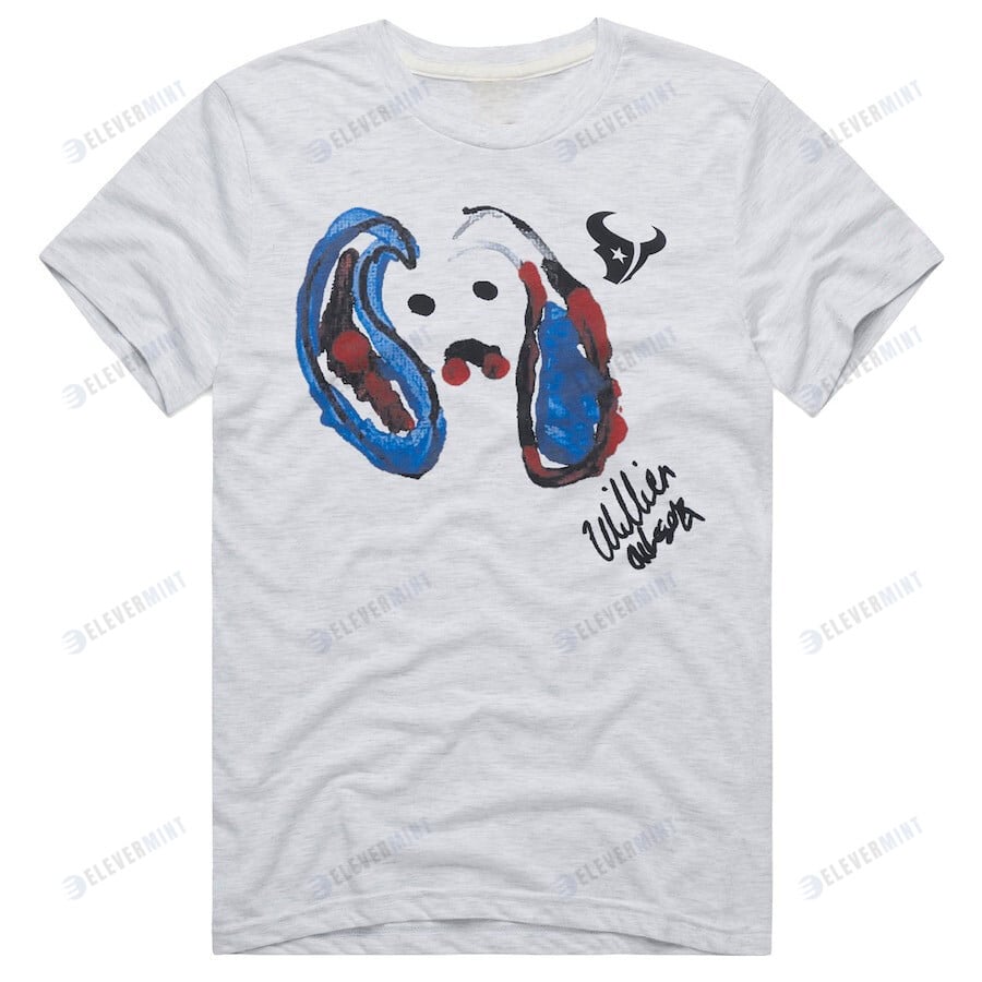 Homage Rookies Paint: Houston Texans by Will Anderson T-Shirt - Ash