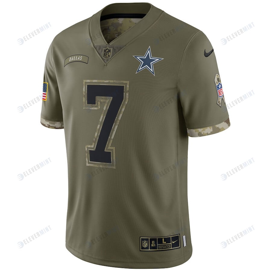 Trevon Diggs Dallas Cowboys 2022 Salute To Service Limited Jersey - Olive