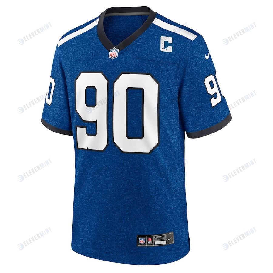 Grover Stewart 90 Indianapolis Colts Indiana Nights Alternate Game Men Jersey - Royal