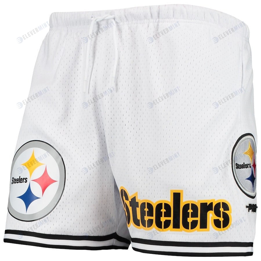 Pittsburgh Steelers Team Standard Mesh Shorts - White/Black