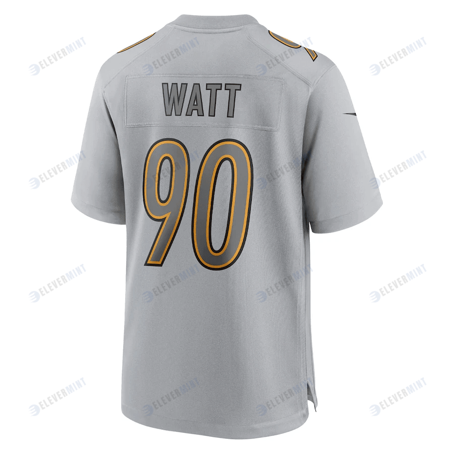 T.J. Watt 90 Pittsburgh Steelers Atmosphere Fashion Game Jersey - Gray