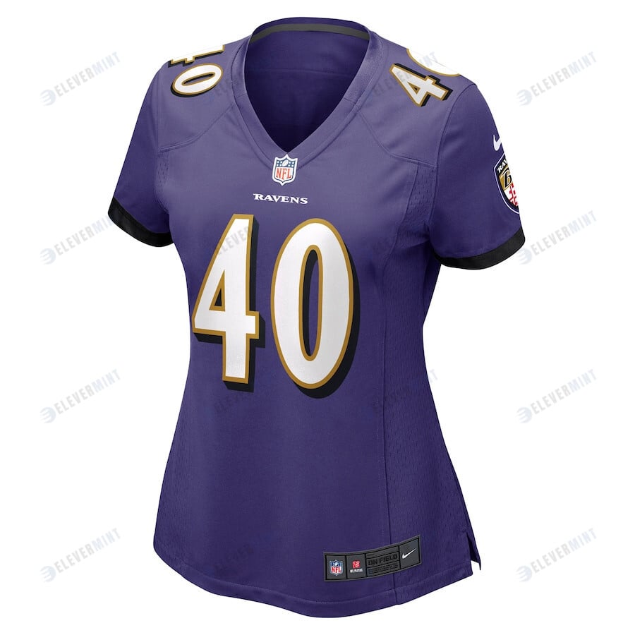 Malik Harrison 40 Baltimore Ravens Women's Game Jersey - Purple