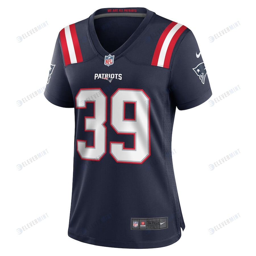 Tae Hayes 39 New England Patriots Game Women Jersey - Navy